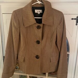 Le Suit Tan Blazer Classic Professional Style